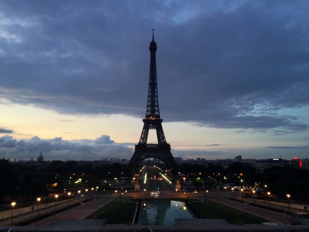 Eiffeltoren, dinsdagochtend om 7:10 (vanaf Trocadéro)