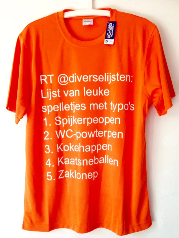 Het Diverse Lijsten Koningsdag-t-shirt uit 2015
